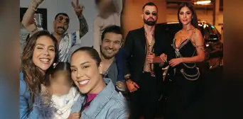 Mike Bahía y Greeicy tuvieron un íntimo encuentro con Karen Schwarz y Ezio Oliva previo a su show