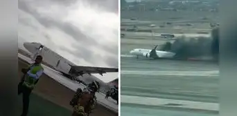 Reportan 2 bomberos fallecidos tras colisión de avión en aeropuerto Jorge Chávez