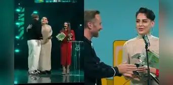 Kunno sufre desplante al intentar felicitar con un beso a David Guetta en Los 40 Music Awards Kunno sufre desplante al intentar felicitar con un beso a David Guetta en Los 40 Music Awards