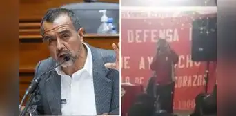 Exministro Iber Maraví fue captado azuzando marchas en la región Ayacucho Exministro Iber Maraví fue captado azuzando marchas en la región Ayacucho