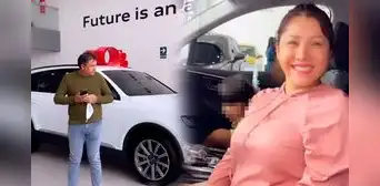 Esposo de Lesly Castillo la sorprende regalándole una camioneta antes de acabar el 2022