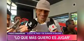 Paolo Guerrero y la incómoda pregunta que recibió a su llegada a Argentina para firmar por Racing