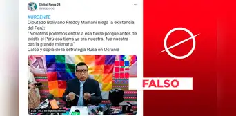 El diputado boliviano por el MAS, Freddy Mamani, no negó la existencia de Perú