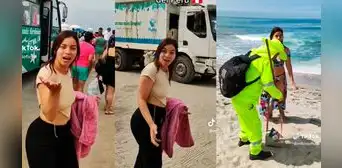 Venezolana visita Punta Hermosa y se sorprende al ver lo limpia que está la playa