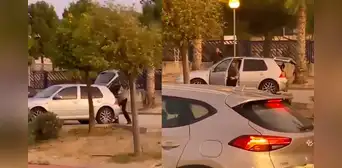 Queda registrado en video el violento secuestro de una mujer en España a plena luz del día