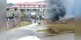 Protestas en Puno: vándalos incendian y saquean almacenes del Cebaf en la frontera de Perú con Bolivia Protestas en Puno: vándalos incendian y saquean almacenes del Cebaf en la frontera de Perú con Bolivia