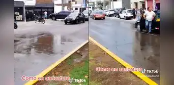 Como en caricatura: captan cúmulo de nube en San Miguel que hace que llueva en un solo lugar Como en caricatura: captan cúmulo de nube en San Miguel que hace que llueva en un solo lugar