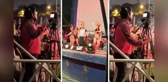Camarógrafo se deja llevar por el show de Ruth Karina y baila al ritmo del ‘Siqui Siqui’
