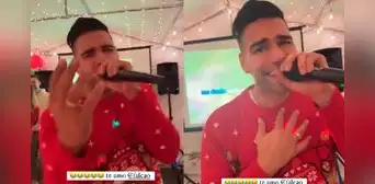 ¡Como nunca lo viste! Radamel Falcao recibió la Navidad a puro karaoke