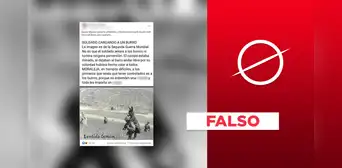 No, esta fotografía de un burro siendo cargado por un militar no corresponde a la Segunda Guerra Mundial No, esta fotografía de un burro siendo cargado por un militar no corresponde a la Segunda Guerra Mundial