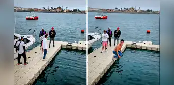 Freestyler se lanza al mar del Callao para ganar una batalla Freestyler se lanza al mar del Callao para ganar una batalla
