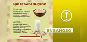 No, el consumo de agua de avena en ayunas no “elimina” la obesidad y el colesterol malo
