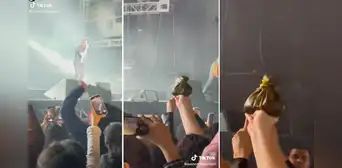 Fanática de Juanes lleva un juane al concierto de cantante colombiano Fanática de Juanes lleva un juane al concierto de cantante colombiano