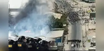 Enfrentamientos en Ica: 10 policías y 2 civiles heridos con perdigones dejó protestas en Expansión Urbana Enfrentamientos en Ica: 10 policías y 2 civiles heridos con perdigones dejó protestas en Expansión Urbana