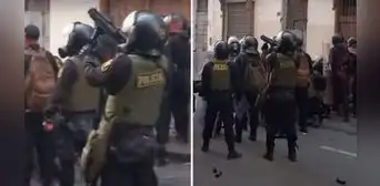 Policía ordena bajar ángulo de tiro para disparar bombas lacrimógenas cerca al cuerpo de manifestantes Policía ordena bajar ángulo de tiro para disparar bombas lacrimógenas cerca al cuerpo de manifestantes