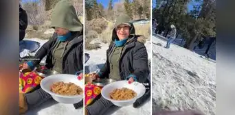 Familia peruana conoce la nieve en EE. UU. y lleva chaufa en olla: "Ya no es playa, señores" Familia peruana conoce la nieve en EE. UU. y lleva chaufa en olla: "Ya no es playa, señores"