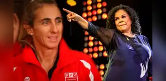 Eva Ayllón atraviesa momento incómodo en pleno concierto y Natalia Málaga acude a ayudarla Eva Ayllón atraviesa momento incómodo en pleno concierto y Natalia Málaga acude a ayudarla
