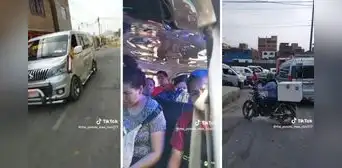 Chofer de combi se atora en el tráfico y culpa a los pasajeros: "Les dije para cortar camino" Chofer de combi se atora en el tráfico y culpa a los pasajeros: "Les dije para cortar camino"