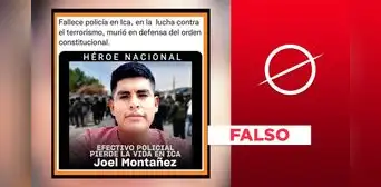 Es falso que policía Joel Montañez falleció durante enfrentamiento con manifestantes en Ica Es falso que policía Joel Montañez falleció durante enfrentamiento con manifestantes en Ica