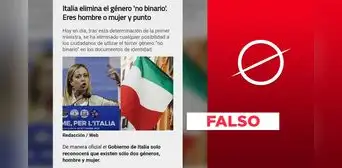 Es falso que Italia "eliminó el género no binario" de los documentos de identidad: nunca fue legal
