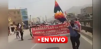 Marcha en Lima EN VIVO: manifestantes se movilizan desde la av. Túpac Amaru hacia el Centro de Lima Marcha en Lima EN VIVO: manifestantes se movilizan desde la av. Túpac Amaru hacia el Centro de Lima