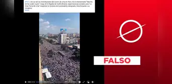 No, este video no muestra una manifestación en Lima, Perú No, este video no muestra una manifestación en Lima, Perú