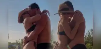 ‘Cachaza’ besa y abraza apasionadamente a su nuevo galán Andre Bankoff