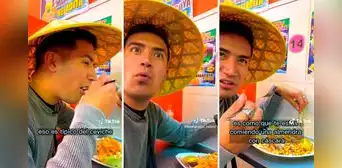 Joven chileno prueba ceviche peruano por primera vez y queda en shock: "Es rara la textura"