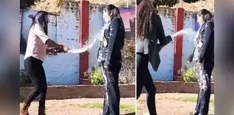 “Qué felicidad”: familiares bañaron en cerveza a recién egresada en Puno “Qué felicidad”: familiares bañaron en cerveza a recién egresada en Puno