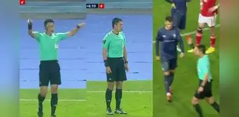 Árbitro estrenó nuevo protocolo de la FIFA y explicó al público su decisión tras ver el VAR