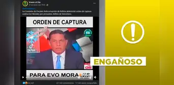 No, orden de captura a Evo Morales no es actual: data de 2019 y fue anulada No, orden de captura a Evo Morales no es actual: data de 2019 y fue anulada