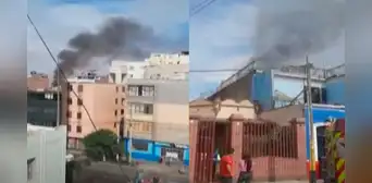 Breña: incendio de grandes proporciones se registra en vivienda cercana al Hospital del Niño
