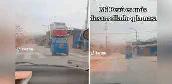 “Transporte en Perú es superior a la NASA”: captan mototaxi de 2 pisos transitando por Carabayllo