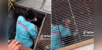 Peruana abre una reja en el piso de Gamarra para recoger 50 céntimos que se le cayeron: “Plata es plata”
