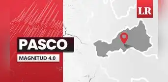 Temblor de magnitud 4.0 se sintió en Pasco hoy, según IGP Temblor de magnitud 4.0 se sintió en Pasco hoy, según IGP