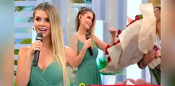 Brunella recibe tierno regalo de Richard Acuña tras un mes de casados: "Hasta viejitos y arrugados"