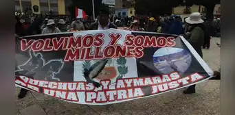 Estudiantinas protestan cantando contra Dina Boluarte: "Ya no mates más a mi pueblo"