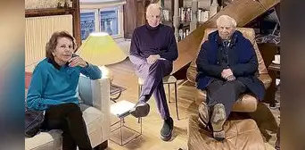 Mario Vargas Llosa en París con sus hijos y Patricia Mario Vargas Llosa en París con sus hijos y Patricia