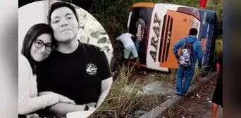 Pareja peruana muere tras choque de bus contra camión en Ecuador