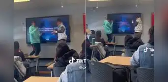Profesora castiga a sus alumnos y los hace bailar canciones de TikTok frente a todo el salón