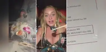 Va a un restaurante de Bad Bunny y queda impresionada con los precios: “Mi primera vez probando oro”