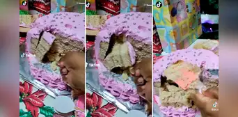 Cumpleañero se lleva enorme sorpresa al hallar un pedazo de espátula dentro de su pastel Cumpleañero se lleva enorme sorpresa al hallar un pedazo de espátula dentro de su pastel