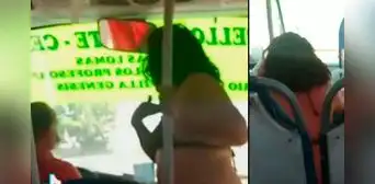 Mujer se sube a bus en ropa interior 'al no soportar intensa ola de calor' que azota a Chile