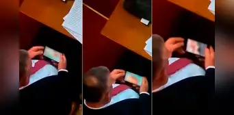 Descubren a diputado serbio mirando pornografía en pleno debate parlamentario Descubren a diputado serbio mirando pornografía en pleno debate parlamentario