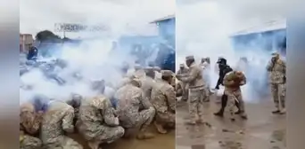 Puno: mira la reacción de soldados ante rociado de gas lacrimógeno en Ilave