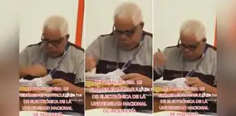 Profesor de la UNI tiene peculiar reacción al revisar los exámenes de sus alumnos de Electrónica Profesor de la UNI tiene peculiar reacción al revisar los exámenes de sus alumnos de Electrónica
