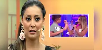 Karla Tarazona advierte a Johanna San Miguel por 'jalonear' a niño: "A mi hijo lo jalan así... ¡ay, no!"