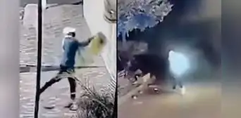 Vándalo se prende fuego a sí mismo cuando intentaba quemar un negocio en Colombia
