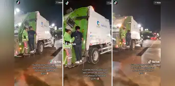 No encontraba taxi y camión de basura se ofreció a llevarlo gratis a su casa