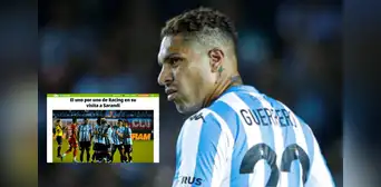 Prensa argentina destaca a Guerrero pese a fallar gol cantado en victoria de Racing Prensa argentina destaca a Guerrero pese a fallar gol cantado en victoria de Racing